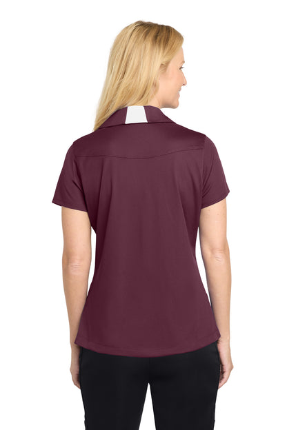 Sport-Tek Women's Side Blocked Micropique Sport-Wick Polo. LST655