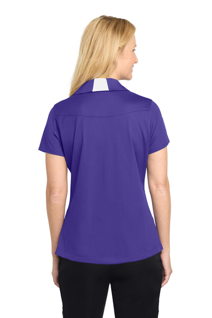 Sport-Tek Women's Side Blocked Micropique Sport-Wick Polo. LST655