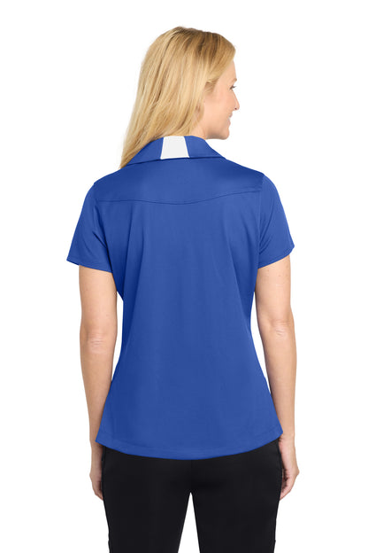 Sport-Tek Women's Side Blocked Micropique Sport-Wick Polo. LST655