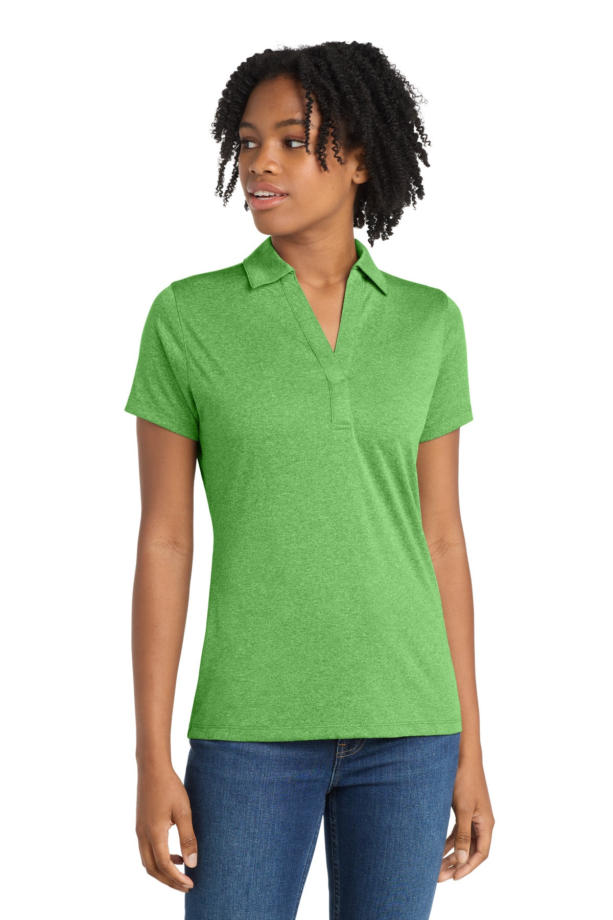 Sport-Tek Women's Heather Contender Polo. LST660