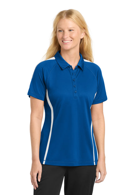 Sport-Tek Women's PosiCharge Micro-Mesh Colorblock Polo. LST685