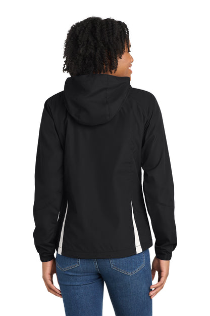 Sport-Tek Women's Colorblock Hooded Raglan Jacket. LST76