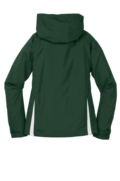 Sport-Tek Women's Colorblock Hooded Raglan Jacket. LST76