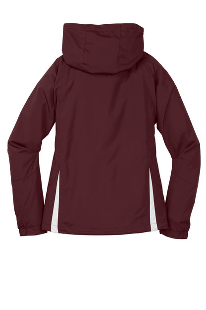 Sport-Tek Women's Colorblock Hooded Raglan Jacket. LST76