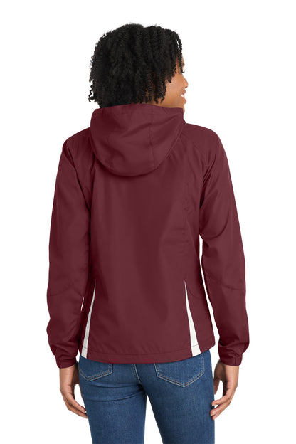 Sport-Tek Women's Colorblock Hooded Raglan Jacket. LST76