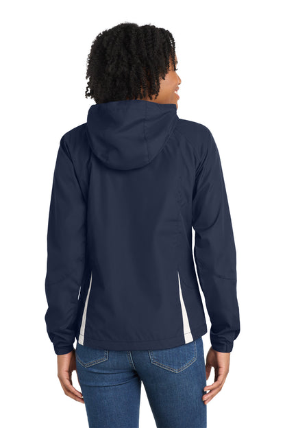 Sport-Tek Women's Colorblock Hooded Raglan Jacket. LST76