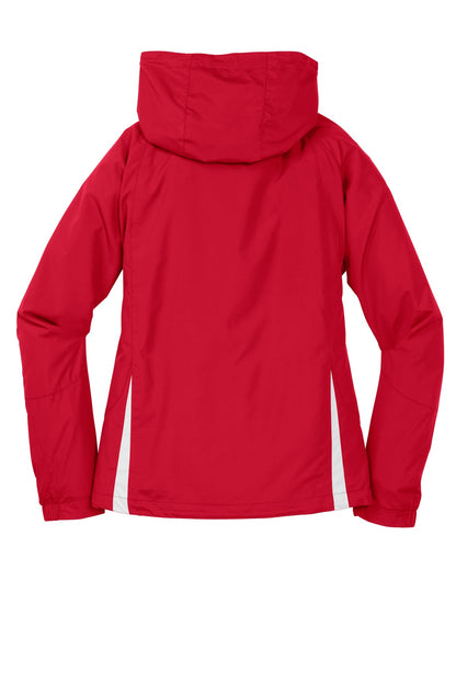 Sport-Tek Women's Colorblock Hooded Raglan Jacket. LST76