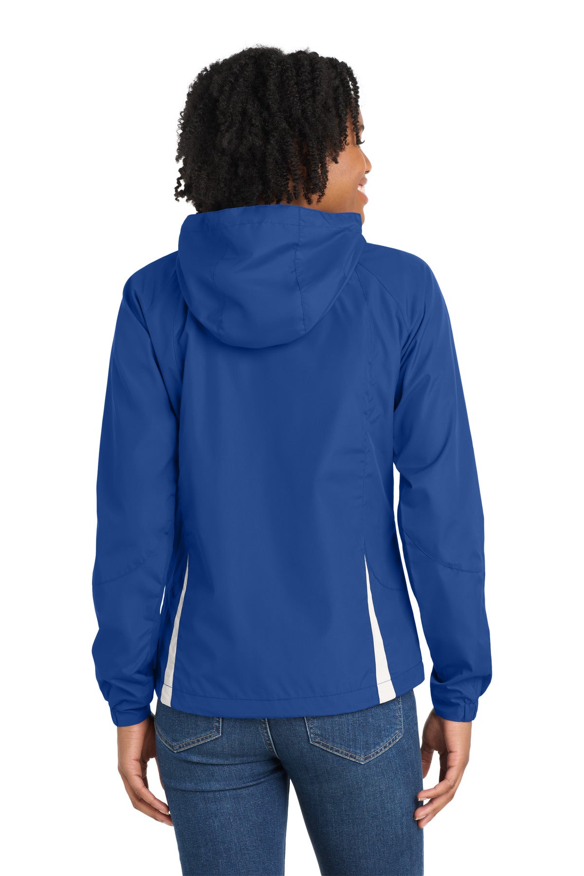 Sport-Tek Women's Colorblock Hooded Raglan Jacket. LST76