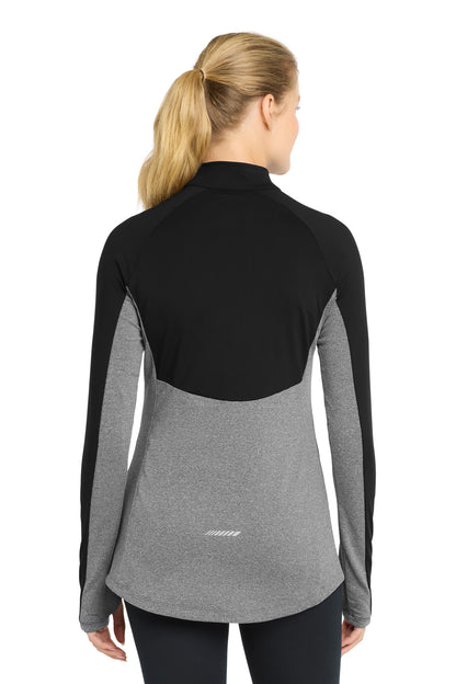 Sport-Tek Women's Sport-Wick Stretch Contrast 1/4-Zip Pullover. LST854