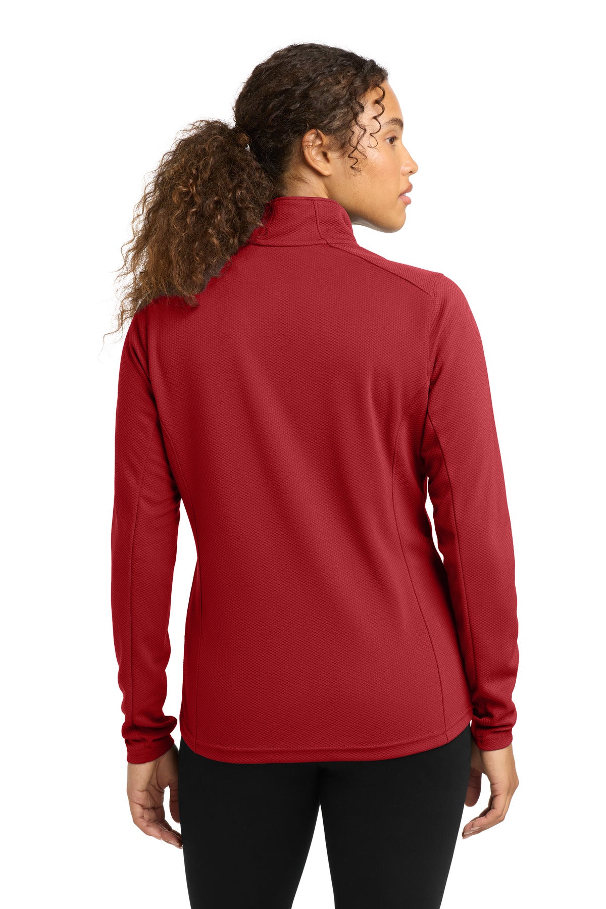 Sport-Tek Women's Sport-Wick Textured 1/4-Zip Pullover.  LST860
