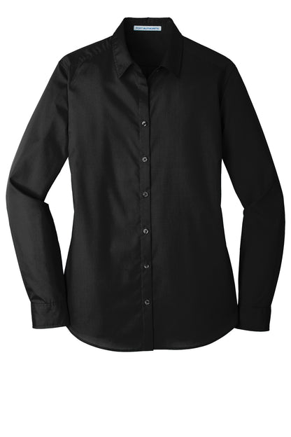 Port Authority Women's Long Sleeve Carefree Poplin Shirt. LW100