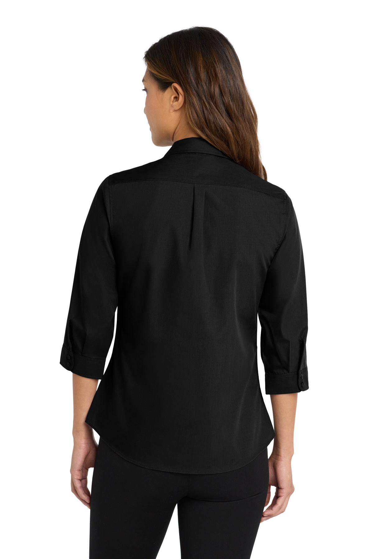 Port Authority Women's 3/4-Sleeve Carefree Poplin Shirt. LW102