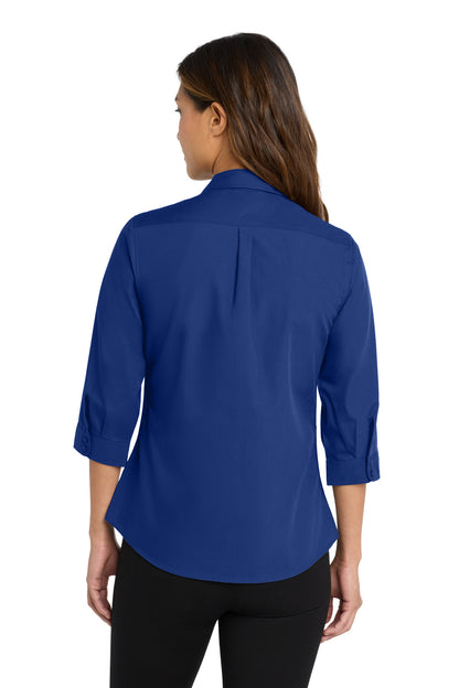 Port Authority Women's 3/4-Sleeve Carefree Poplin Shirt. LW102