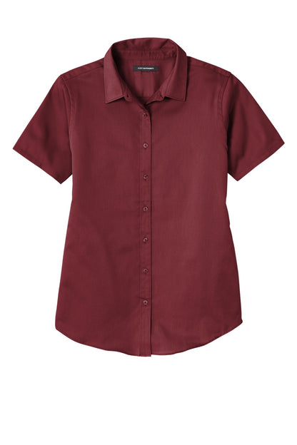 Port Authority Women's Short Sleeve SuperPro ReactTwill Shirt. LW809