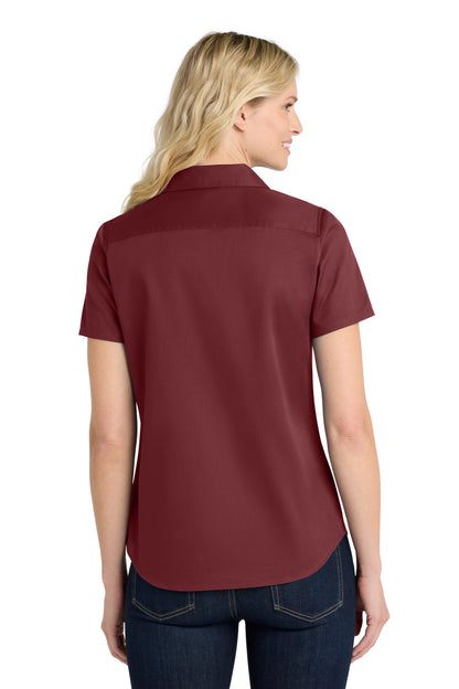 Port Authority Women's Short Sleeve SuperPro ReactTwill Shirt. LW809