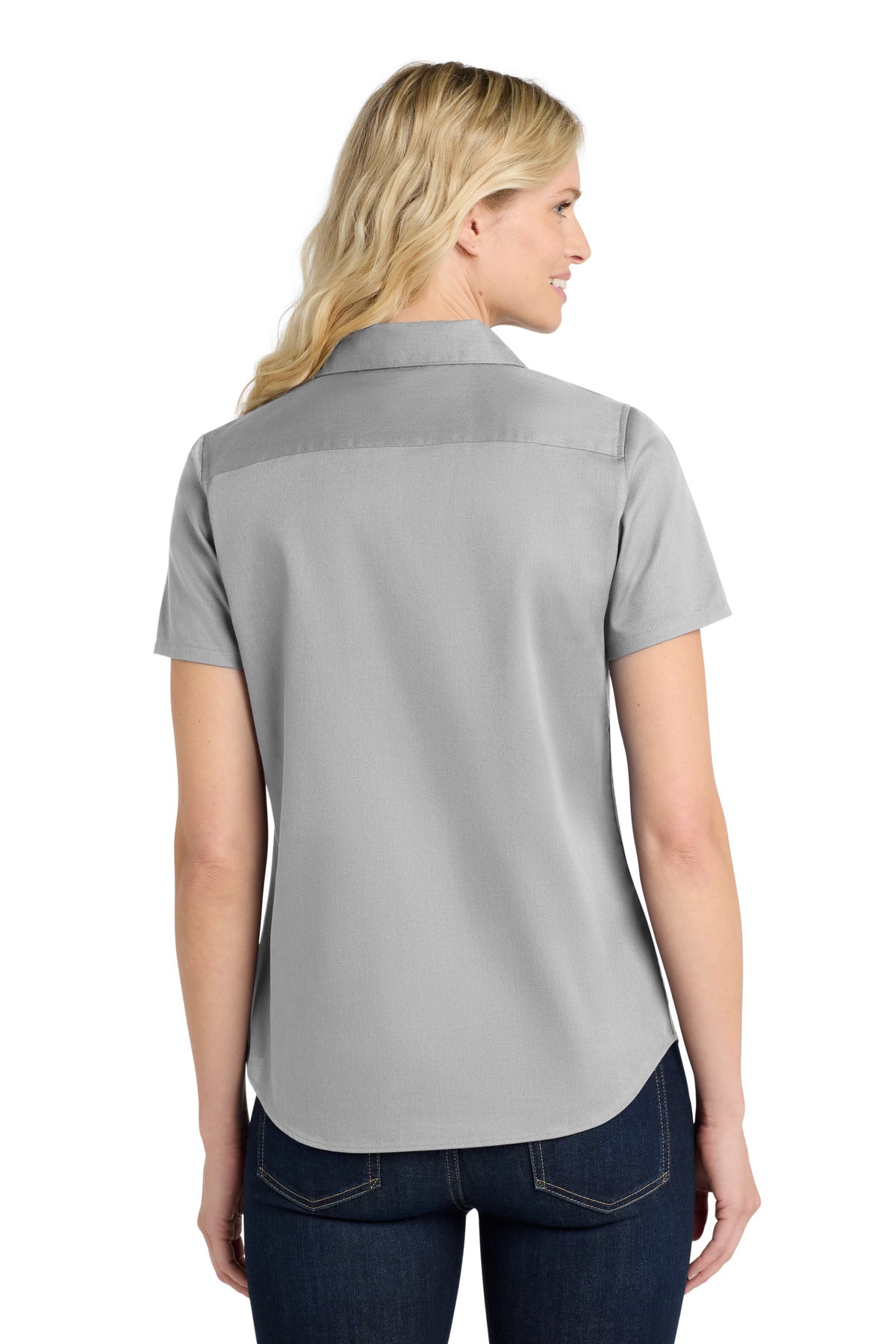 Port Authority Women's Short Sleeve SuperPro ReactTwill Shirt. LW809