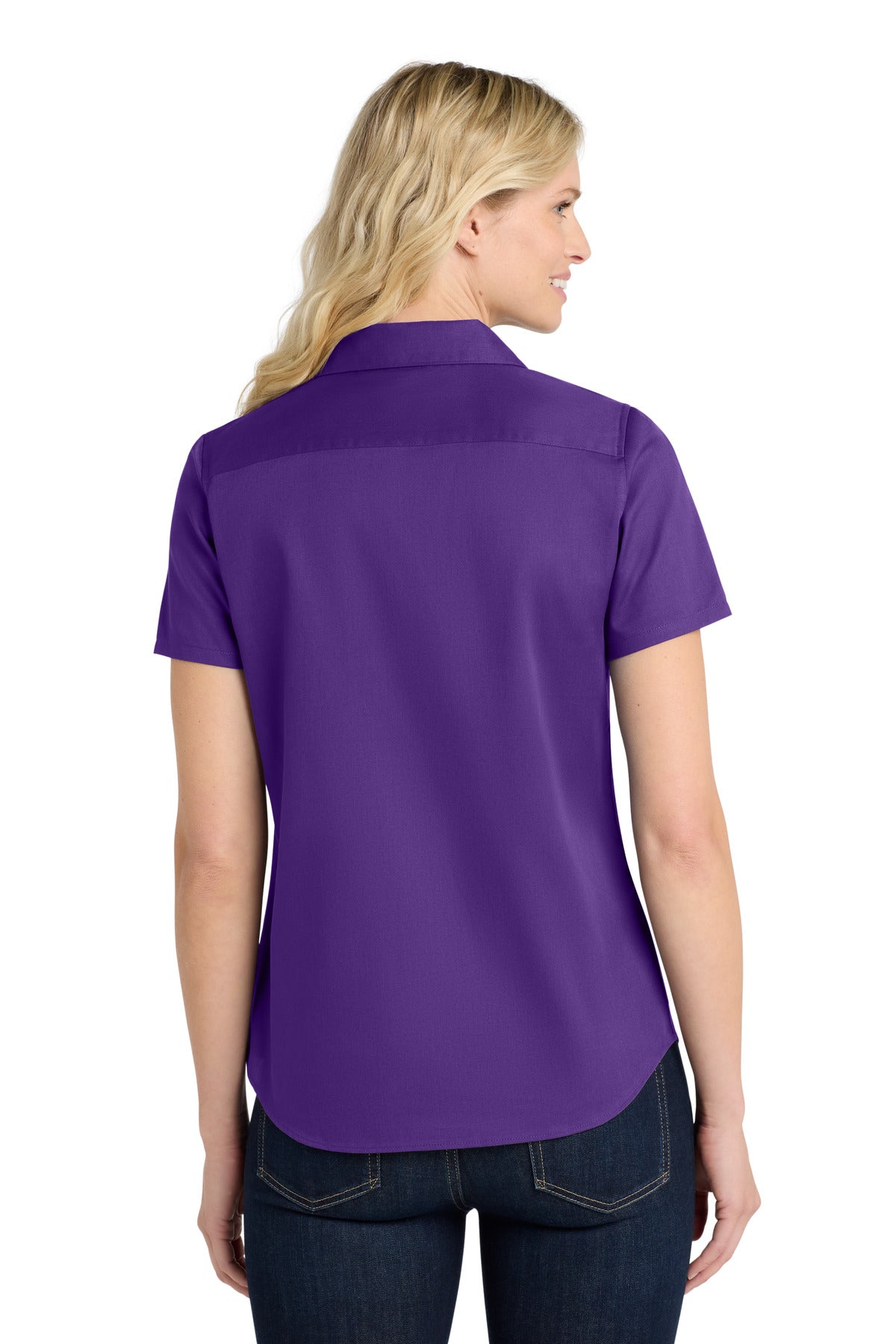 Port Authority Women's Short Sleeve SuperPro ReactTwill Shirt. LW809