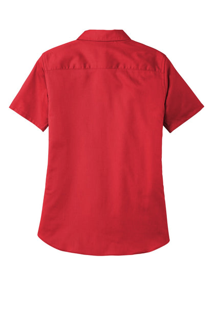 Port Authority Women's Short Sleeve SuperPro ReactTwill Shirt. LW809