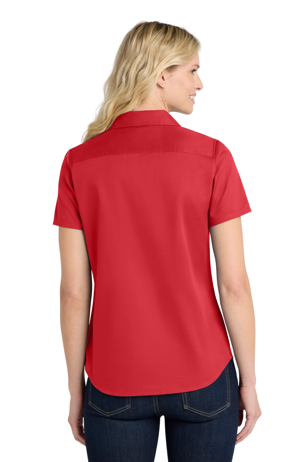 Port Authority Women's Short Sleeve SuperPro ReactTwill Shirt. LW809