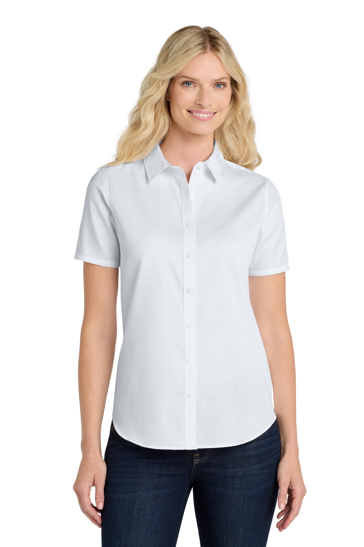 Port Authority Women's Short Sleeve SuperPro ReactTwill Shirt. LW809