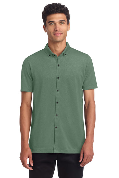 Mercer+Mettle Stretch Pique Full-Button Polo MM1006