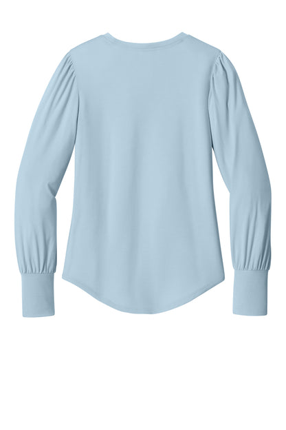 Mercer+Mettle Women's Stretch Jersey Long Sleeve Blouson Top MM1019