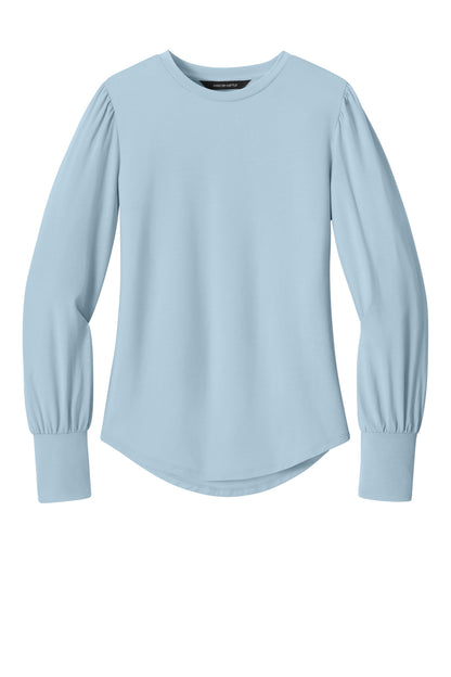 Mercer+Mettle Women's Stretch Jersey Long Sleeve Blouson Top MM1019