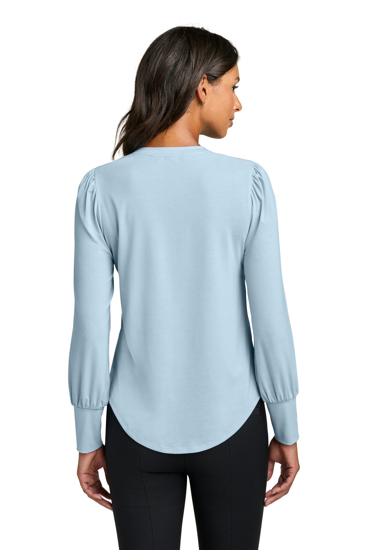 Mercer+Mettle Women's Stretch Jersey Long Sleeve Blouson Top MM1019