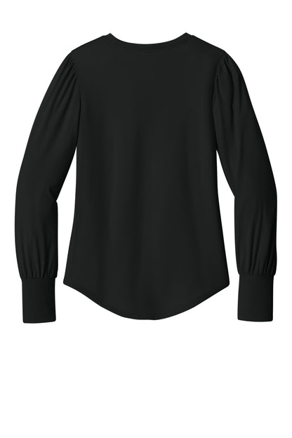 Mercer+Mettle Women's Stretch Jersey Long Sleeve Blouson Top MM1019