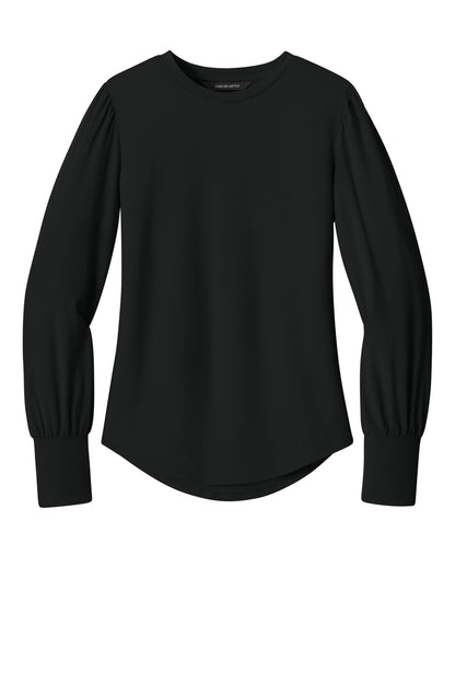 Mercer+Mettle Women's Stretch Jersey Long Sleeve Blouson Top MM1019
