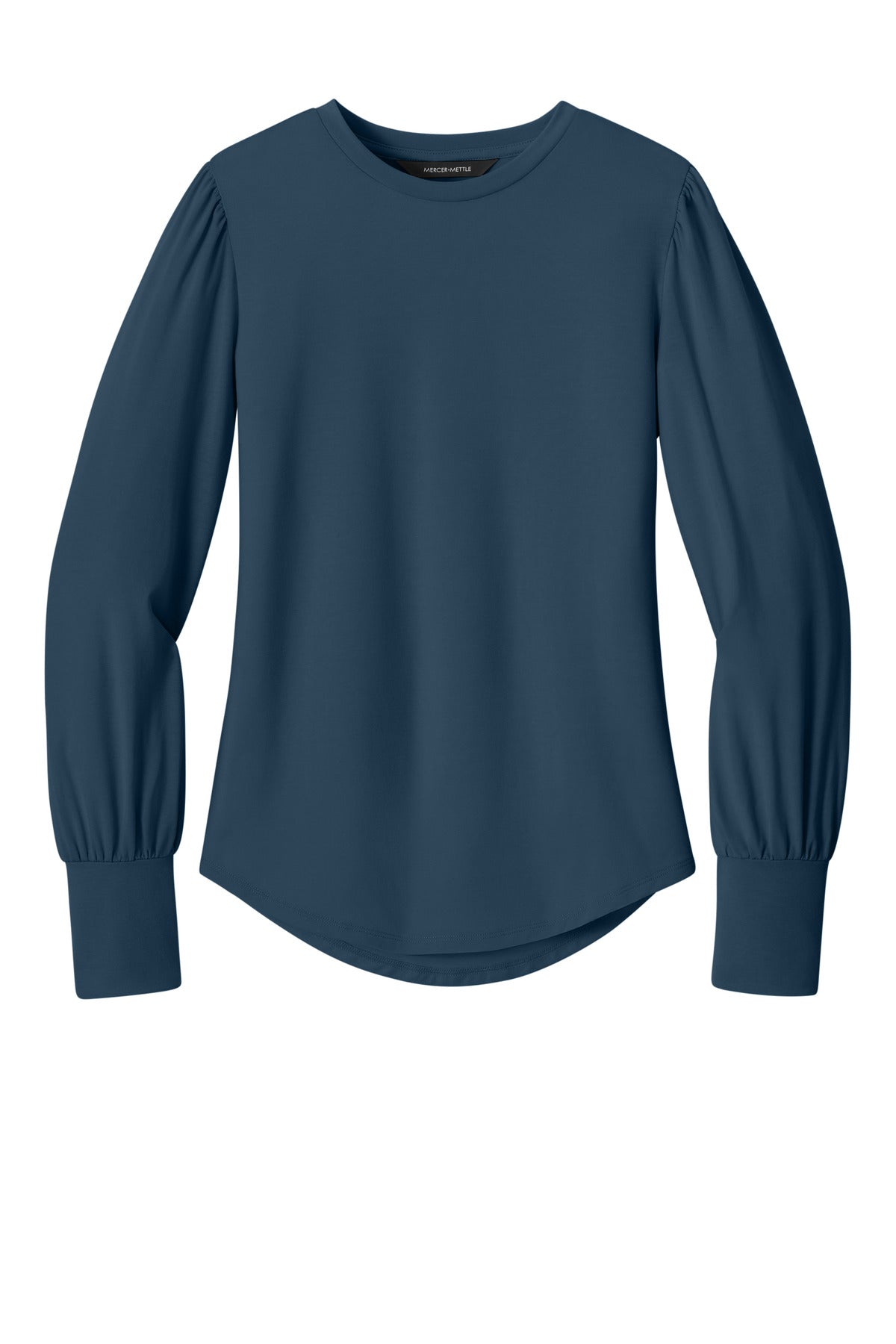 Mercer+Mettle Women's Stretch Jersey Long Sleeve Blouson Top MM1019