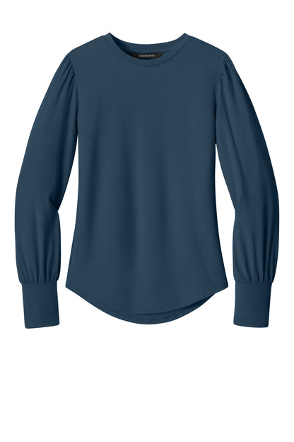 Mercer+Mettle Women's Stretch Jersey Long Sleeve Blouson Top MM1019