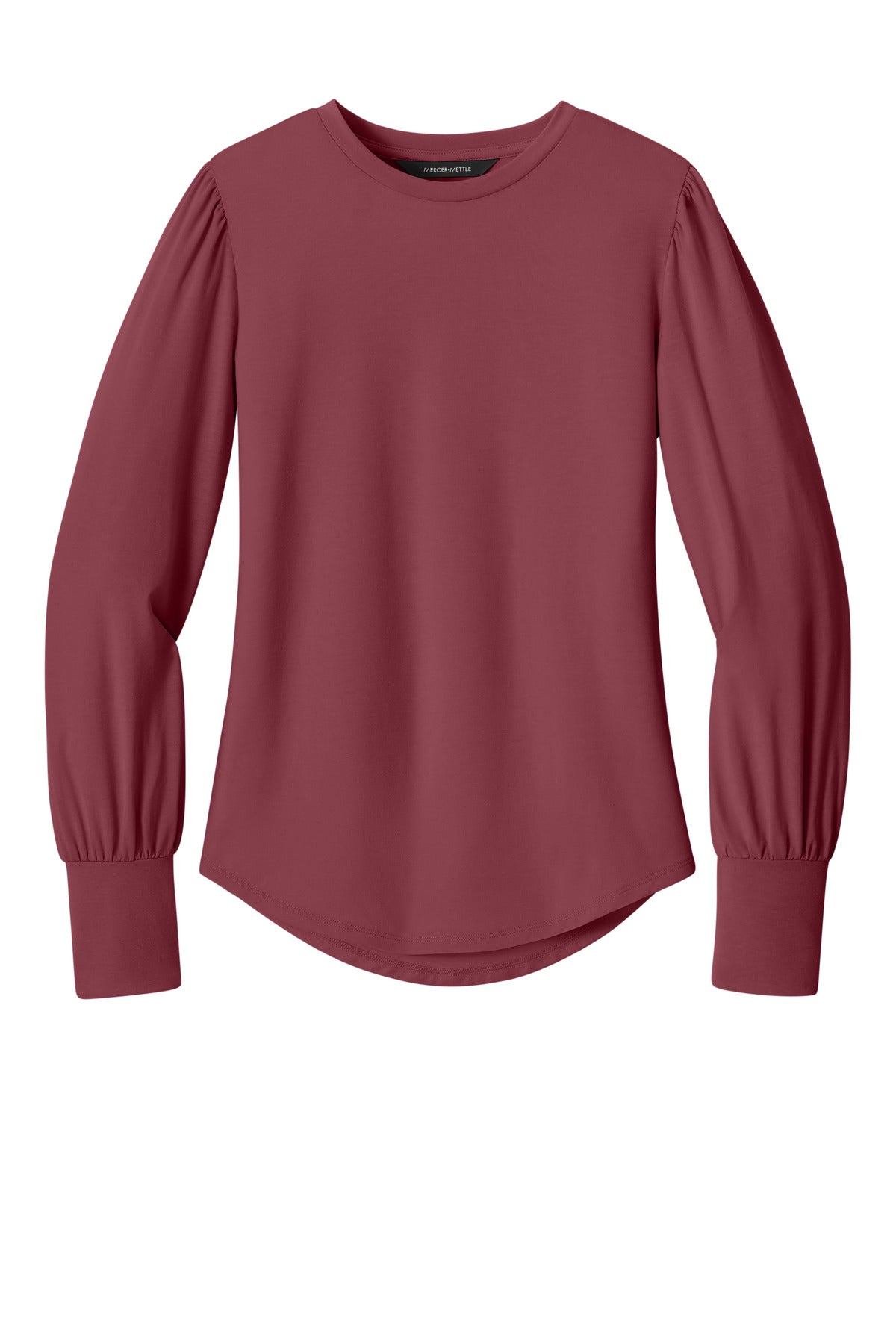 Mercer+Mettle Women's Stretch Jersey Long Sleeve Blouson Top MM1019