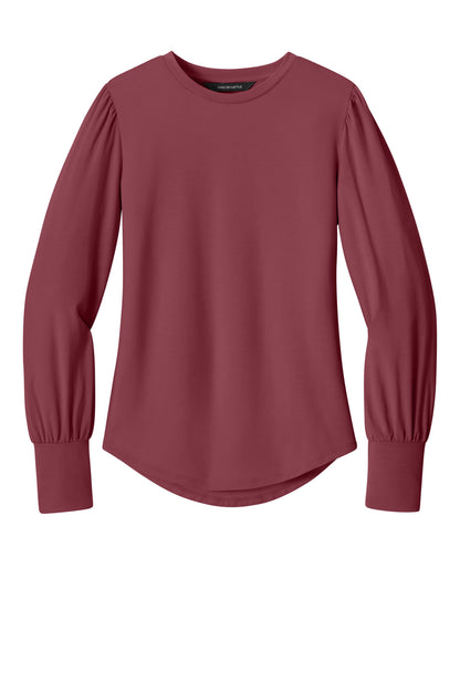 Mercer+Mettle Women's Stretch Jersey Long Sleeve Blouson Top MM1019