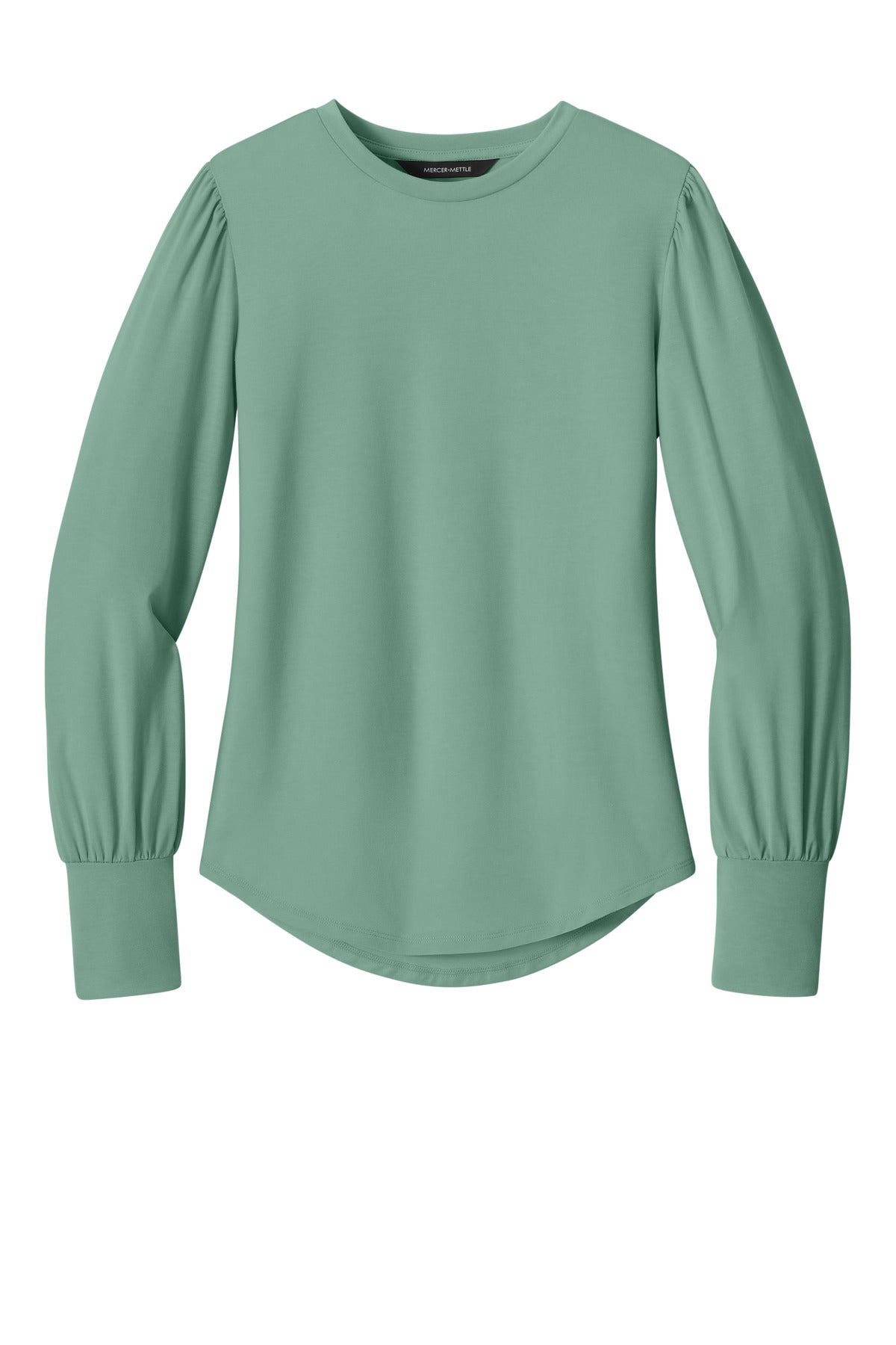 Mercer+Mettle Women's Stretch Jersey Long Sleeve Blouson Top MM1019