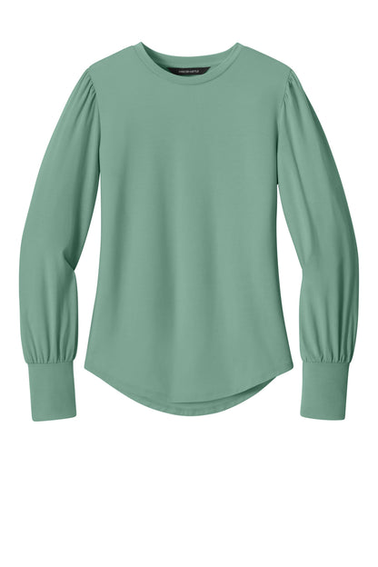 Mercer+Mettle Women's Stretch Jersey Long Sleeve Blouson Top MM1019