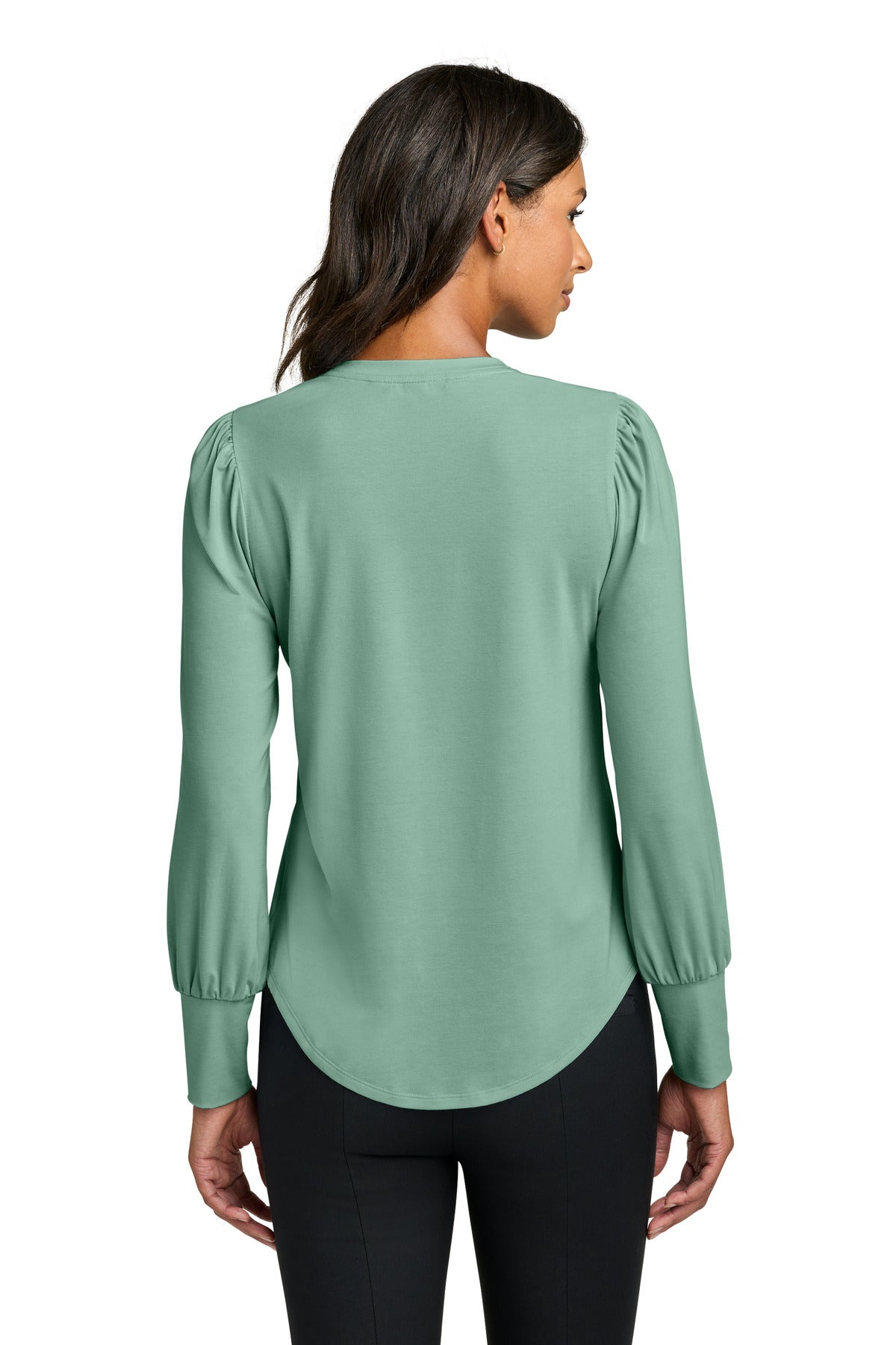 Mercer+Mettle Women's Stretch Jersey Long Sleeve Blouson Top MM1019