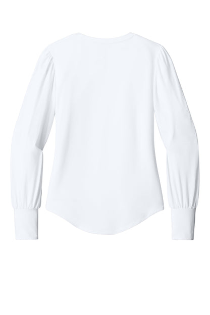 Mercer+Mettle Women's Stretch Jersey Long Sleeve Blouson Top MM1019