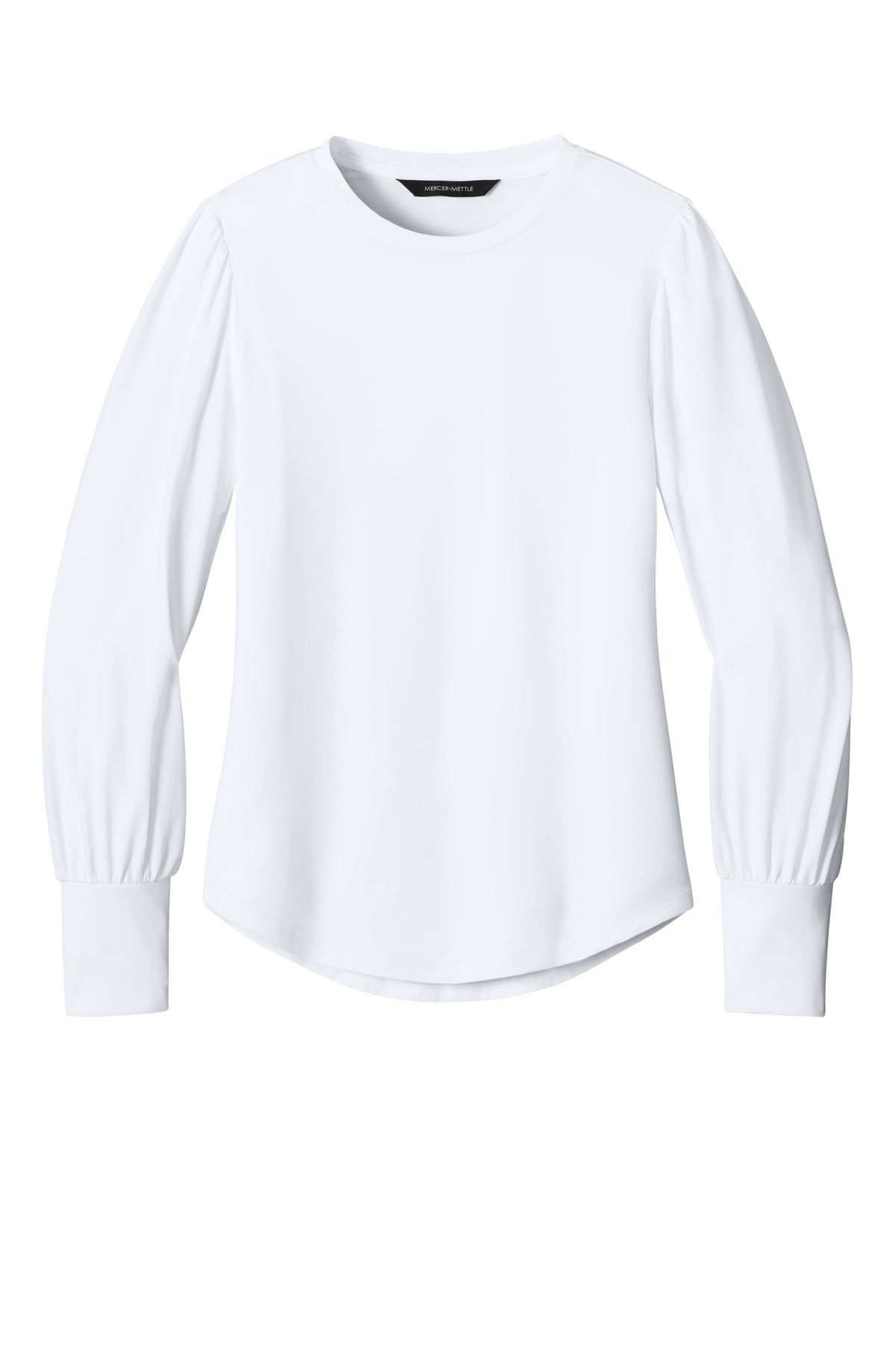 Mercer+Mettle Women's Stretch Jersey Long Sleeve Blouson Top MM1019