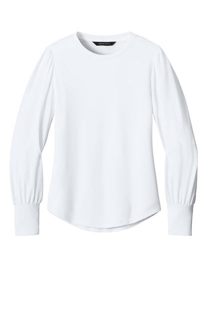 Mercer+Mettle Women's Stretch Jersey Long Sleeve Blouson Top MM1019