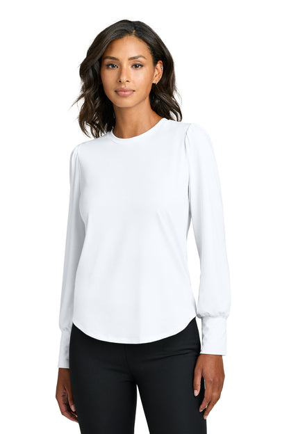 Mercer+Mettle Women's Stretch Jersey Long Sleeve Blouson Top MM1019
