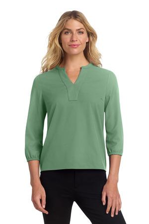 Mercer+Mettle Women's Stretch Crepe 3/4-Sleeve Blouse MM2011
