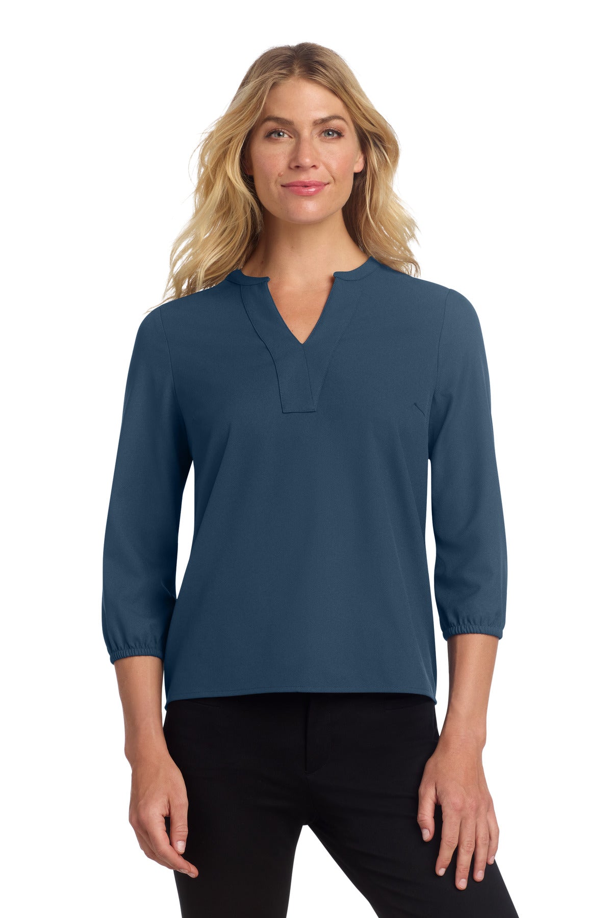 Mercer+Mettle Women's Stretch Crepe 3/4-Sleeve Blouse MM2011