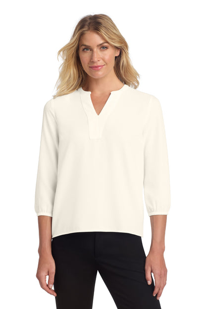 Mercer+Mettle Women's Stretch Crepe 3/4-Sleeve Blouse MM2011
