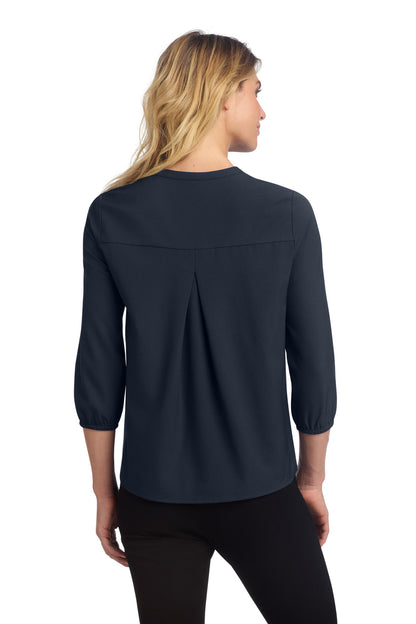 Mercer+Mettle Women's Stretch Crepe 3/4-Sleeve Blouse MM2011