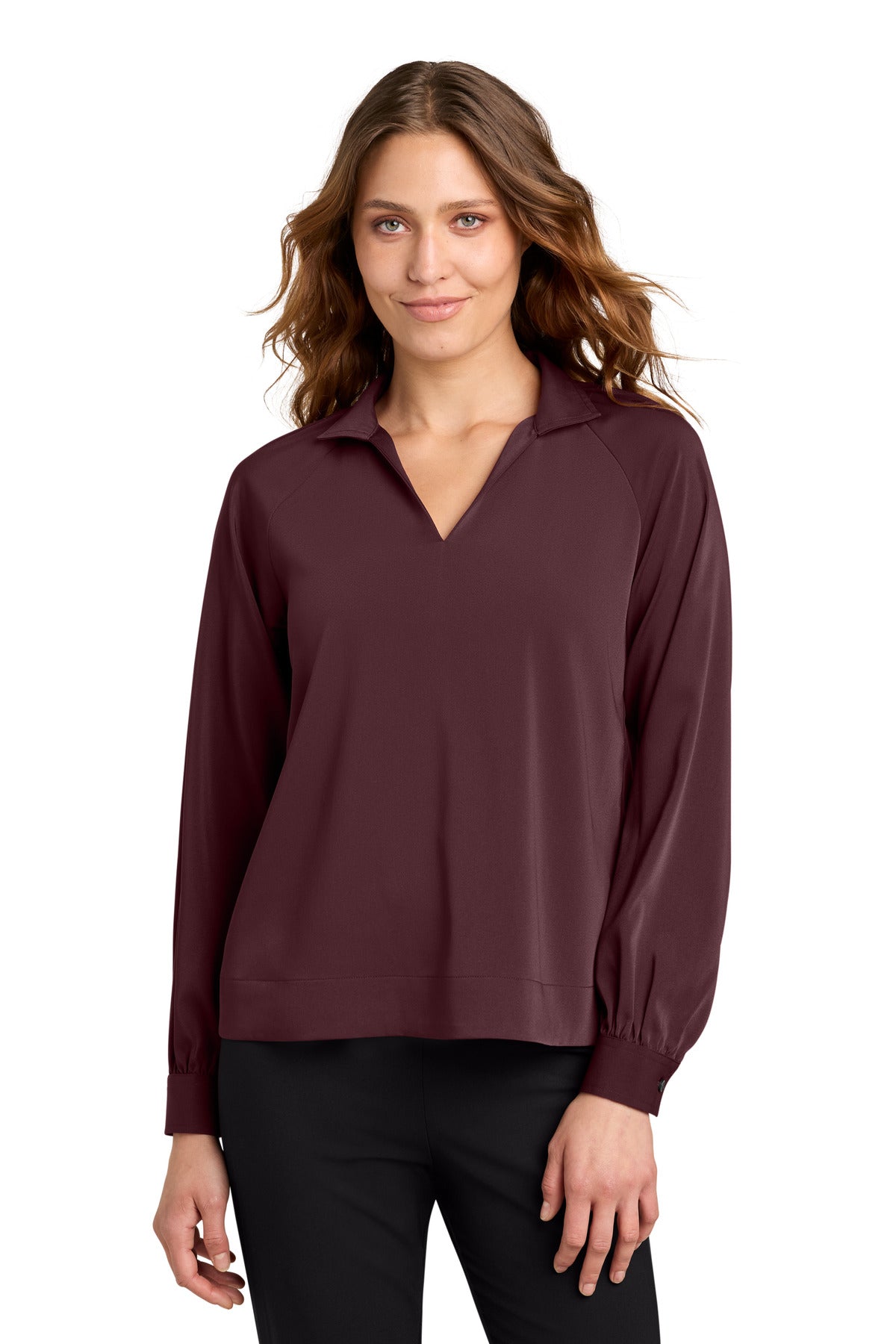 Mercer+Mettle Women's Long Sleeve Buttery Soft Popover Blouse MM2019