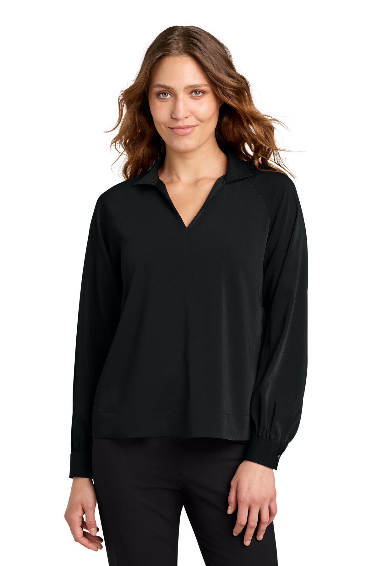 Mercer+Mettle Women's Long Sleeve Buttery Soft Popover Blouse MM2019