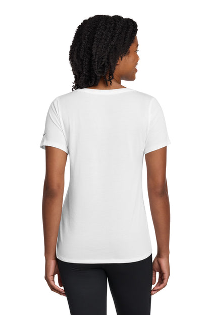 Nike Women's Dri-FIT Cotton/Poly Scoop Neck Tee. NKBQ5234