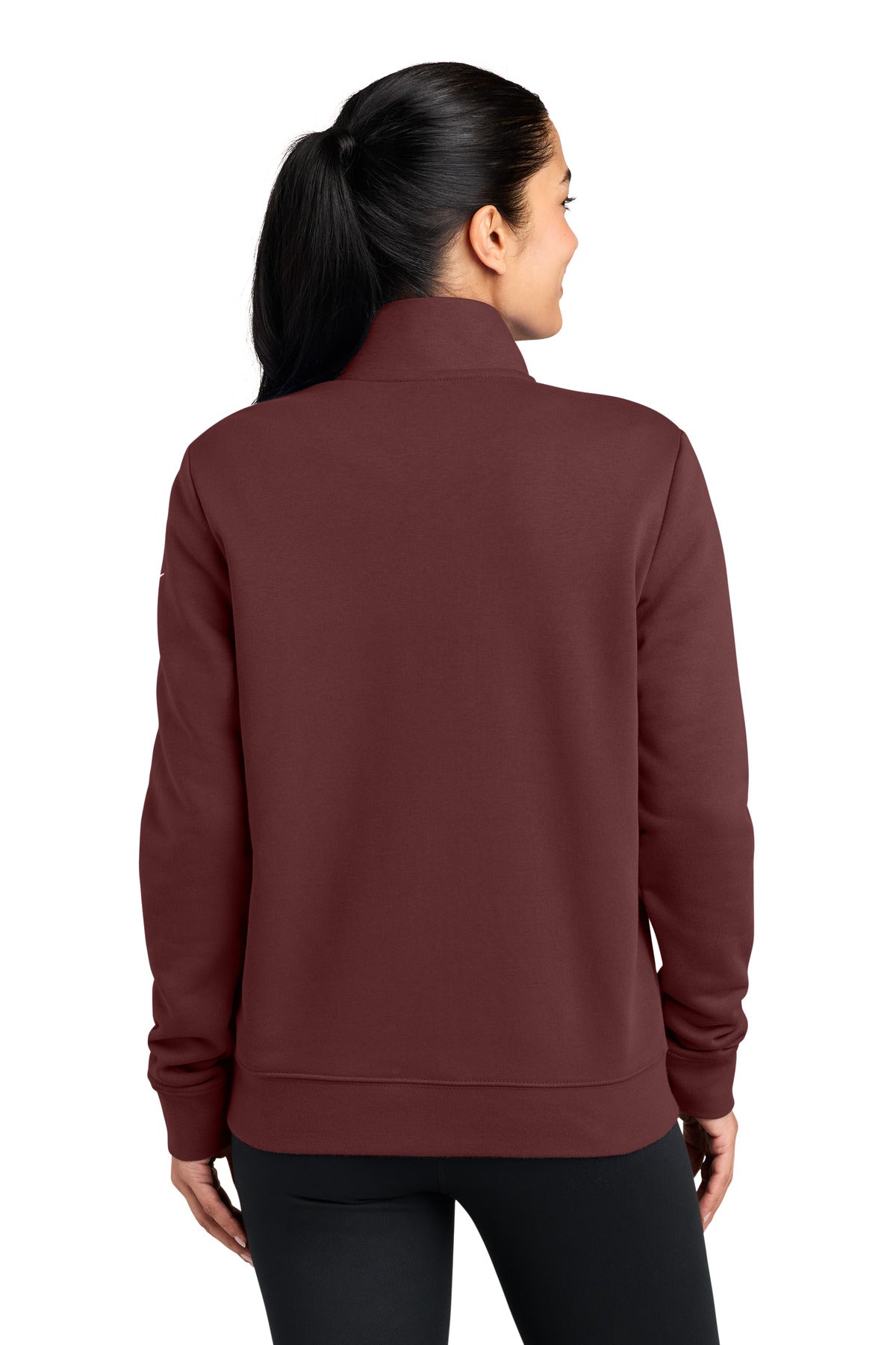 Nike Women's Club Fleece Sleeve Swoosh 1/2-Zip NKDX6720