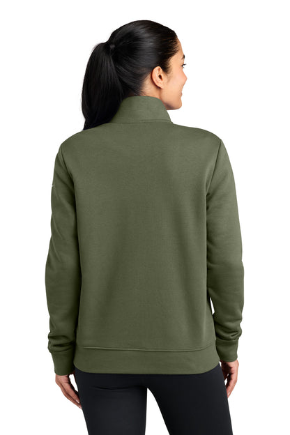 Nike Women's Club Fleece Sleeve Swoosh 1/2-Zip NKDX6720